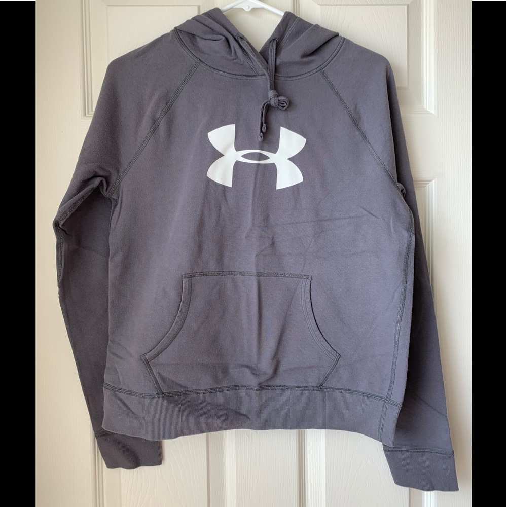 Like new! Under Armour logo hoodie